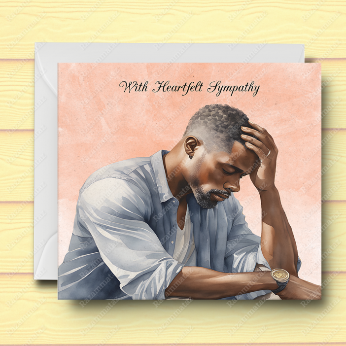 Black Sympathy Card U